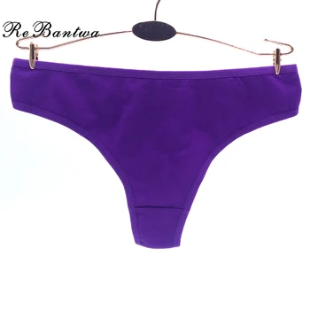 Rebantwa 10pcs Ladies Intimates Calcinha Lingerie for Women Bikini majtki w kilka Lot woman underwear cotton Tanga Cute Solid G string