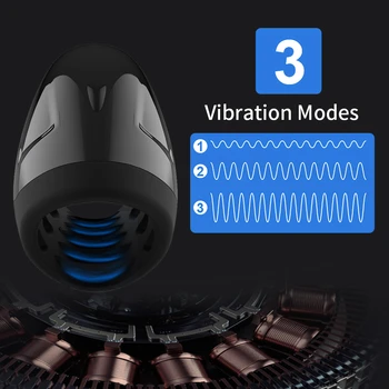 Rends Pulse Male Heating vibrating masturbator G Spot Vibrator For Men Penis Endurance Trainer Pocket Masturbador Sex Products