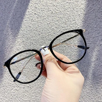 Retro anty niebieski promień komputerowe okulary dla kobiet okrągłe do oczu szkła dla mężczyzn niebieskie światło blokowanie modne okulary optyczne ramki