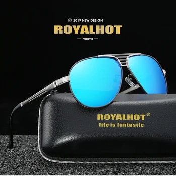 RoyalHot Mężczyźni Kobiety spolaryzowane Owalny Aloy ramki okulary jazdy okulary odcienie Oculos masculino męski 90090