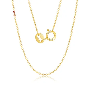 SA przez silverage Single Chain with Gold Color prezenty dla kobiet 925 srebro naszyjnik kobiece akcesoria krzyż łańcuch kości naga
