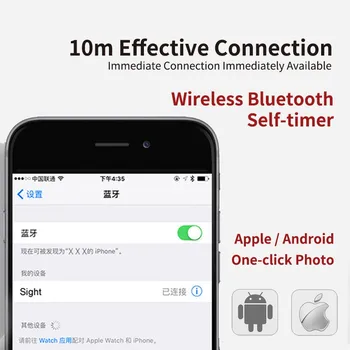 SANYK Bluetooth Remote Shutter Selfie Camera Bluetooth Remote Control jest kompatybilny z systemem Android / IOS