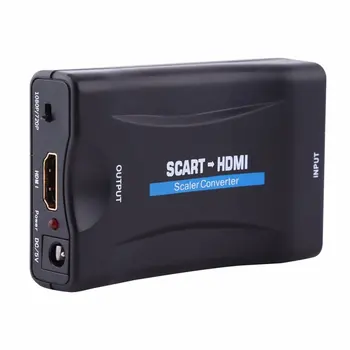 SCART To HDMI Video Converter 1080P Video Audio High End Converter AV Signal Adapter High Definition TV Receiver