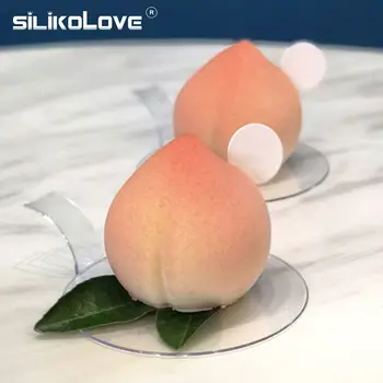 SILIKOLOVE 3D brzoskwiniowy tort silikonowe formy do pieczenia i dekoracji ciast na deser owoce mus formy 6 otwór DIY formy do pieczenia narzędzia