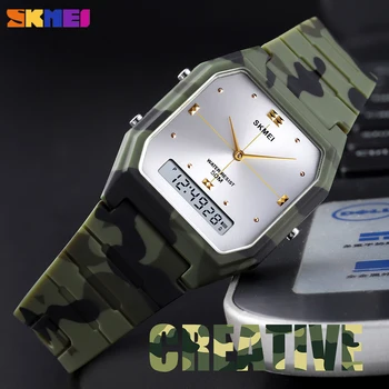SKMEI Outdoor Sport Men Women Fashion Watch Chronograph zegarki wojskowe cyfrowy wodoodporny męski zegarek elektroniczny Reloj Mujer
