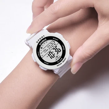SYNOKE Digital Watch Women 50M wodoodporny elektroniczne zegarki sportowe Mężczyźni Kobiety fitness gumowe cyfrowy zegarek Lady LED Zegarki
