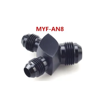 Samochodowy przewód paliwa aluminiowy MYF-AN8-AN6 Y-Block Adapter złączki adapter czarny