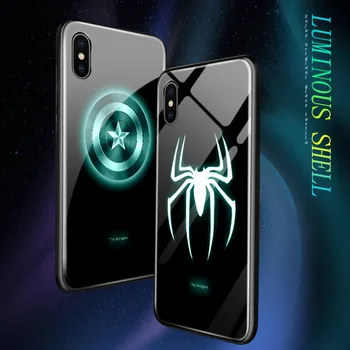 Samsung Galaxy Note 20 Ultra Luminous Marvel etui do telefonu dla chłopców Ironman Spiderman szkło hartowane etui