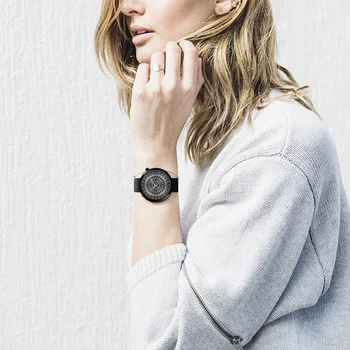 Shengke Janela Grade Moda Quartzo Relógio de Aço Mostrador do Relógio Marca de Luxo Mulheres Únicas Malha Inimitável Relógios