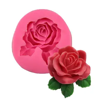 Silikonowa płynna forma 3D Duża róża forma fondant ciasto ręcznie robione mydło ciasto do formy do pieczenia narzędzie silikonowe formy do dekoracji tortu