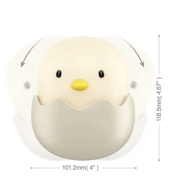 Silikonowy dotykowy led jajko kurczak forma nocne, plac zabaw dla dzieci sypialnia decor akumulator lampa do dziecięcego snu