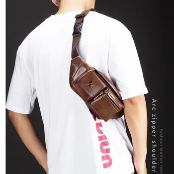 Skóra naturalna męskie biodrowo-torby duża saszetka biodrówka telefoniczna torebka saszetka Podróżna torba męska mała, modna saszetka torba torebka torba na ramię