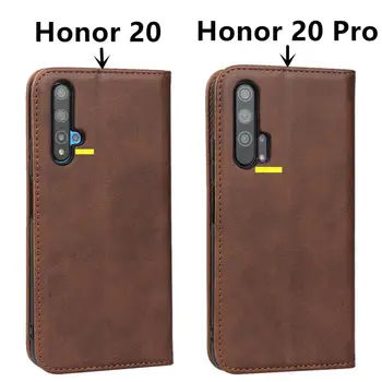 Skórzany pokrowiec do Huawei Honor 20 flip etui uchwyt karty kabura przyciąganie magnetyczne etui do Huawei Honor 20 Pro Honor20