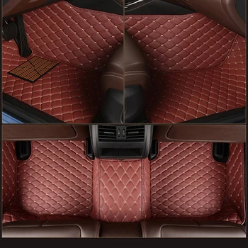 Skórzany wykonany na zamówienie samochodowy mata podłogi RENAULT KADJAR Clio Grandtour Duster Grand Scenic II Laguna Twingo zoe carpet akcesoria samochodowe