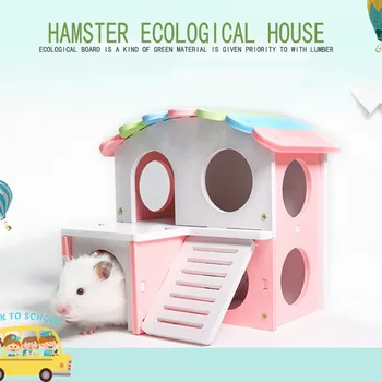 Small Pet Toy Cage House Mouse Color Hamster schody drewniane zabawki Animal Entertainment Sport House Pet Product in stock#40