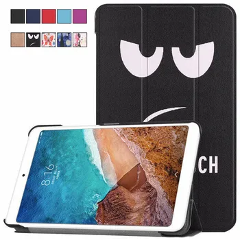 Smart Print Case Tablet Frosted shield MIPAD4 PC+PU Leather Flip Cover MIPAD4 4 Sleeve shell 8