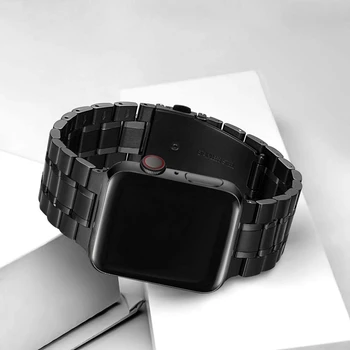 Smycze dla Apple Watch 6 5 4 se Band 44 mm 40 mm adapter pack pasek ze stali nierdzewnej dla mc 3 paski do zegarków 38 mm 42 mm bransoletka