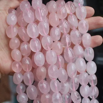 Sprzedaż hurtowa 13-18 mm naturalna różowa Kwarta Smoth Freeform Beads 15