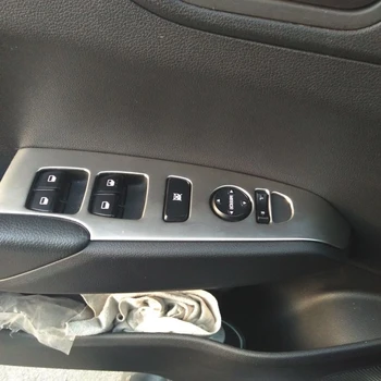 Stylizacja samochodu drzwi wewnętrzne okno winda przełącznik cekinów dla Hyundai Solaris Accent HC 2018-2019 wewnętrzne naklejki wewnętrzna rama