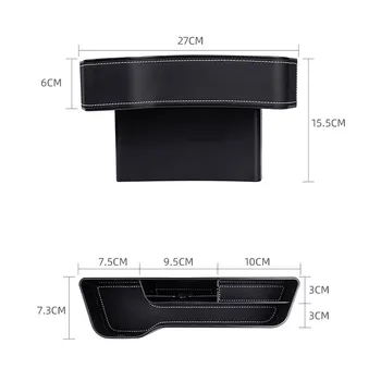 Sztuczna skóra fotelik Gap Storage uniwersalne siedzenie szczelinowy organizator wielofunkcyjny samochód luz szuflada do przechowywania akcesoriów samochodowych