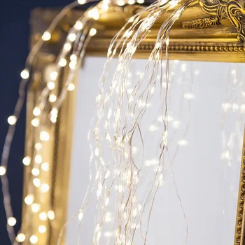 Słoneczna drut miedziany Dekoracyjne led smyczki światła garland wspaniałe światła do wewnątrz światła świąteczne dekoracje dla domu świątecznego oświetlenia