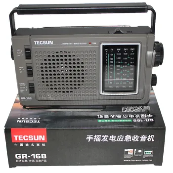 TECSUN GREEN-168 Radio FM / MW / SW Hand Crank Dynamo awaryjny wielopasmowa radio Vintage Radio
