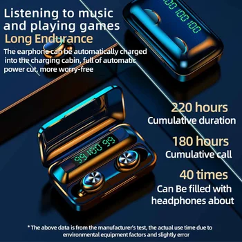 TWS bluetooth 5.0 słuchawki 4200mAh ładowarka pudełko słuchawki bezprzewodowe 9D stereo sportowe wodoodporne słuchawki słuchawki z mikrofonem