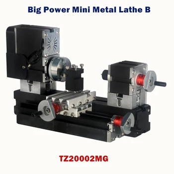 TZ20002MG Mini Metal Lathe B Machine with 12000r/min 60W Motor Bigger Processing Radius DIY Tools