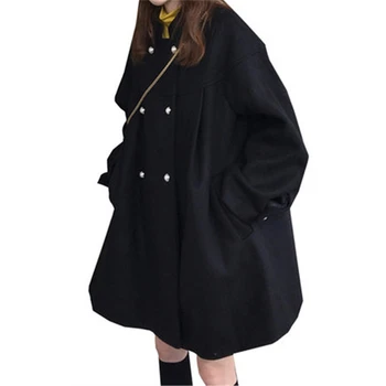 Temat damskie wełniane płaszcze 2020 nowy jesień zima z długim rękawem damskie długie płaszcze moda casual, eleganckie damskie wełniane płaszcze N580