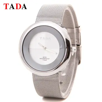 Top Luxury Brand TADA T1009 3ATM Wateprroof damskie zegarki Japan Movement pasek ze stali nierdzewnej zegarek Lady Girl