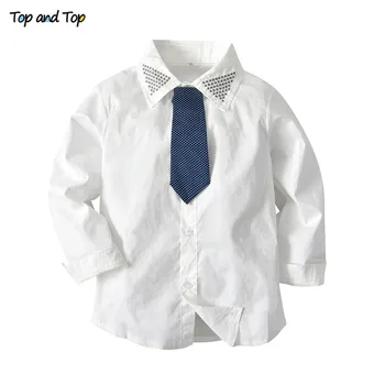 Top and Top Clothing Sets Gentleman Kids Clothes Set Wedding and Party Boys Clothes 3Pcs/set koszula+kamizelka+spodnie chłopcy formalna odzież