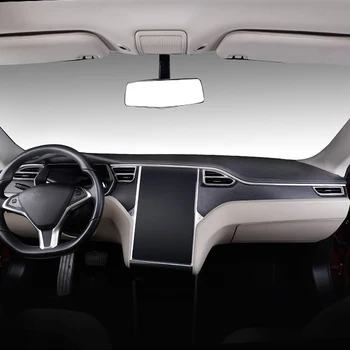 Trochę zmienić włókna węglowego samochodu na desce rozdzielczej naklejki wentylacyjne ozdoby ochraniacz akcesoria dla Tesla Model S Model X