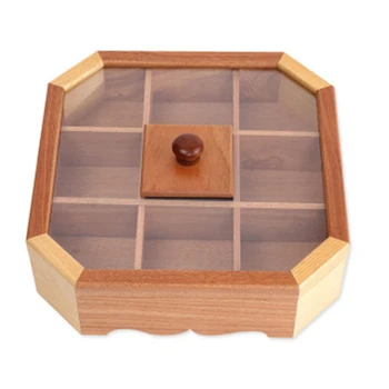 Twórczy Sosnowy chiński suszący-owoc skrzynia salon Split z pokrywą bombonierka drewniana podłoga orzech przekąska drewno twarde pudełko do przechowywania