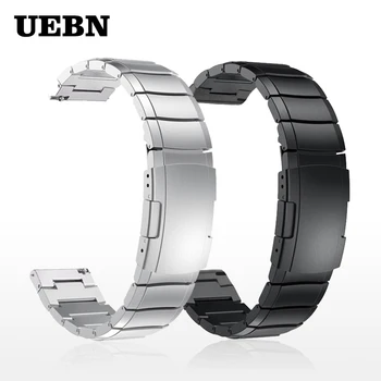 UEBN 20 mm 22 mm metalowy pasek ze stali nierdzewnej dla Samsung Watch Active Gear S3 S2 Classic bands dla huami Amazfit Bip GTR watchband