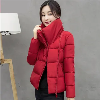 UHYTGF Winter Woman Coats Cotton 2018 Korean Plus size Short Down Cotton Warm Coat girl Fashion Elegant Student Jacket Women 401