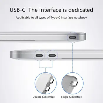 USB 3.1 Type-C Hub To HDMI kompatybilny adapter 4K Thunderbolt 3 USB C Hub with Hub 3.0 TF Reader Slot PD do MacBook Pro/Air 2020
