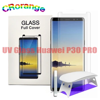 UV płynny klej ochraniacz ekranu dla Samsung S10e S9 S8 Plus Note 9 Pełne pokrycie hartowane UV szkło Huawei mate 20 Pro P30 Pro
