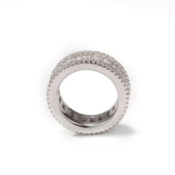 UWIN New 8mm męskie cyrkonu pierścienia wysokiej jakości miedzi oblodzonych sześcienny cyrkonu pierścienia hip-hop moda osobowość biżuteria prezent