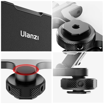 Ulanzi PT-14 Camera Flip Screen Bracket for Mirrorless Camera Smartphone Action Camera Cold Shoe Bracket for LED Light Mic
