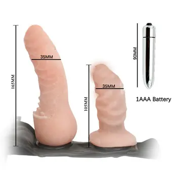 Ultra elastyczny łańcuch zębaty podwójny wibrator realistyczny strap-on spodnie mini wibrator sex zabawki dla par lesbijskich kobieta sex shop