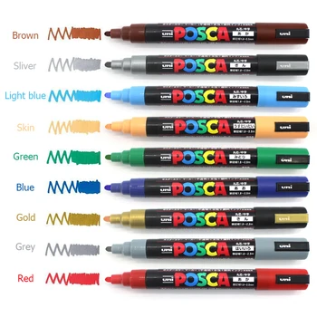 Uni Posca PC-3M 0.9-1.3 mm Paint Marker Pen graffiti na bazie wody, kolorowe cienkopisy, markery, farby, biurowe papiernicze