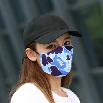 Unisex lato bawełna dymu Maska kamuflaż wielokrotnego użytku dorośli usta maska Maska do twarzy podróży pyłowych dowód Maska