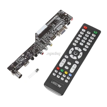 Uniwersalny LCD kontroler prasowania rozdzielczość TV płyta główna VGA/AV/TV/interfejs USB sterownik prasowania Dropship