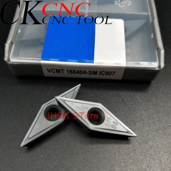 VCMT160404-SM IC907 VCMT160408-SM IC907 твердосплавная Obraca wkładka wewnętrzna токарное ostrze noża VCMT tokarka CNC, metalowe, narzędzia tnące