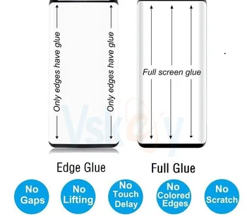 VSKEY 10szt pełna klej szkło hartowane do Samsung Galaxy M01 M11 M21 M31 m31s M51M10S M30S pełne pokrycie ochraniacz ekranu