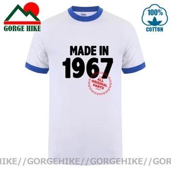 Vintage Made in 1967 Original Parts t-shirt men Retro Born in 1967 koszula ojciec Tata prezent na Urodziny Hispter Classic Birth Year Tee