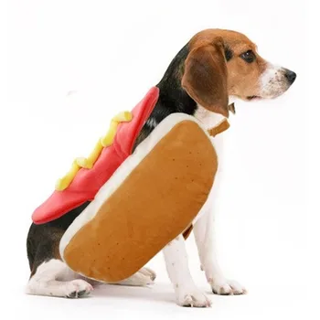 WARMMIKI Pet Cat psa kiełbasa kostiumy mały pies odzież dla Halloween party hamburger cosplay kostium akcesoria dla psów