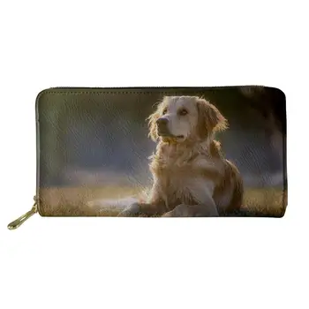 WHEREISART damskie portfele golden retriever telefon Pocker posiadacz karty torba dla pieniędzy Pies zwierzęta portfel Portefeuille Carte de Credit