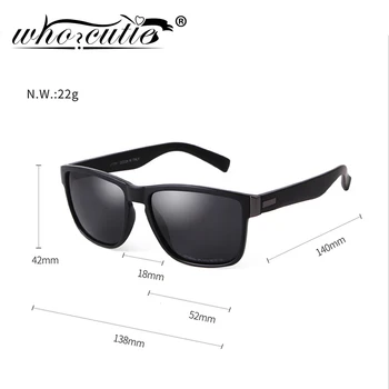 WHO CUTIE TR90 okulary polaryzacyjne mężczyźni Sport 2020 marka projekt moda kwadrat UV400 lustrzane soczewki okulary jazdy męski S177