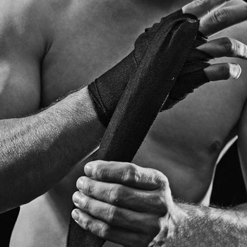 Warto 1 para bawełna kickboxing okłady bandaż mężczyźni okrągły sanda Taekwondo Muay Thai Guantes De Boxeo MMA zegarek pasy sprzęt